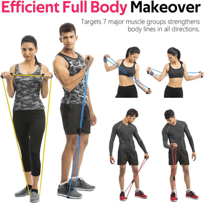 Figure 8 Yoga Resistance Band Tubing Body Workout Muscle Exercise Bowtie Pilate